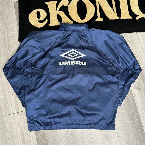 Vintage Umbro Langara College Soccer 1/4 Zip Windbreaker Jacket - Size Large - Picture 2 of 13